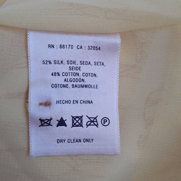 Anthropologie 9-H15 StCL Women's Size 6 Yellow Silk Blend Floral Shift Dress - Picture 6 of 12